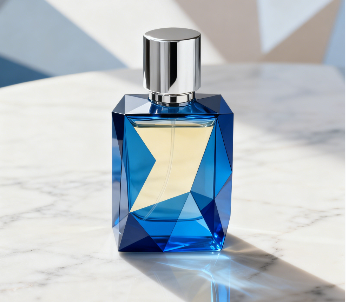 Gilded Square Bottle + Geometric Blue Diamond! The Beauty Ceiling in the Perfume Bottle World